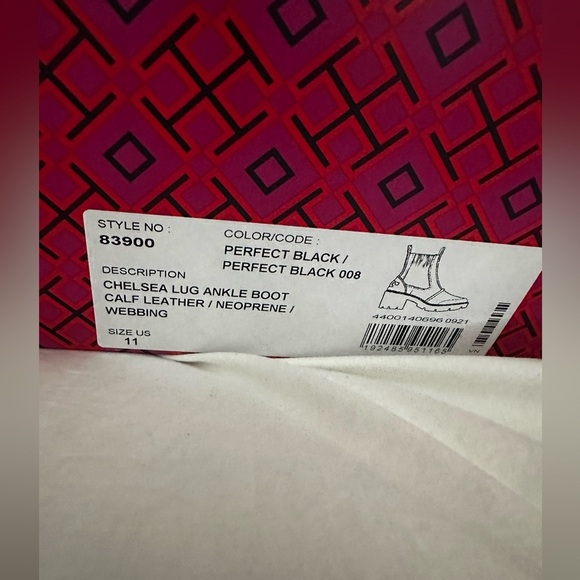 Tory Burch Lug shoe boot black new with box size 11 women’s - Picture 5 of 8